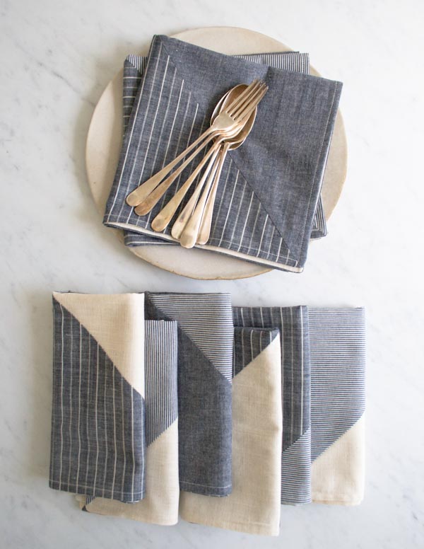 How to Sew Cloth Napkins - the regular method and the speed method