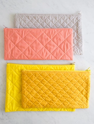 Quilted Zipper Pouches | Purl Soho