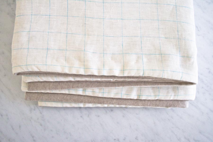 Lap Duvets in Linen Grid and Lana Cotta Canberra | Purl Soho