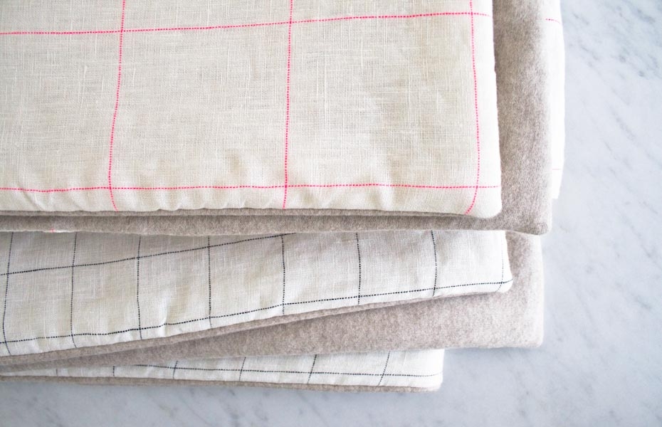 Lap Duvets in Linen Grid and Lana Cotta Canberra | Purl Soho