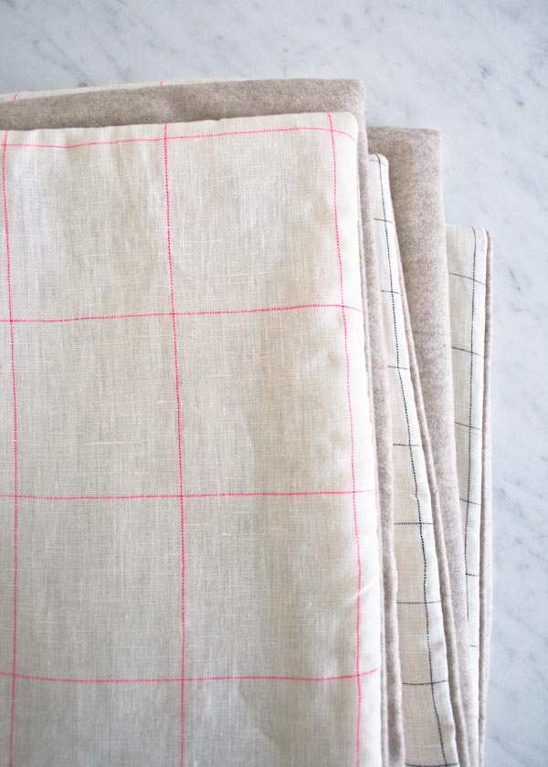 Lap Duvets in Linen Grid and Lana Cotta Canberra | Purl Soho