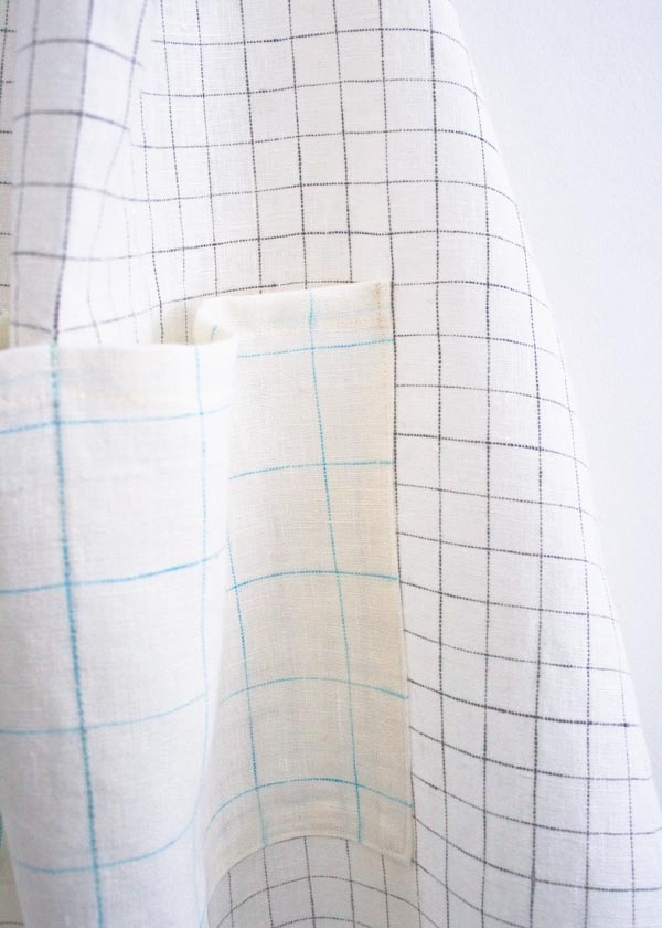 Simple Linen Apron in Linen Grid | Purl Soho