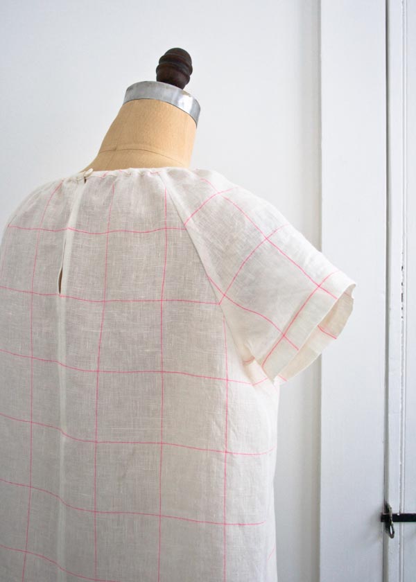 Sewn Raglan Shirt + Tunic in Linen Grid | Purl Soho