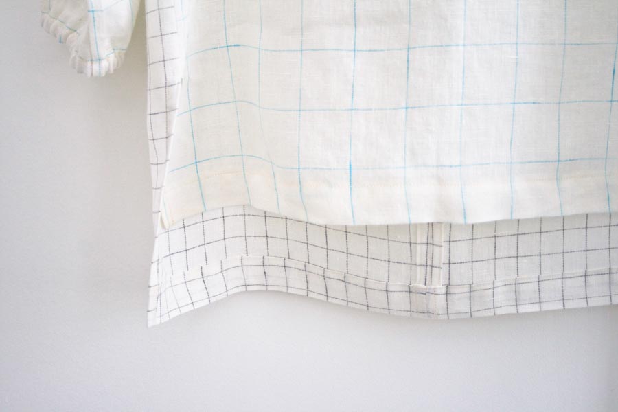 Sewn Raglan Shirt + Tunic in Linen Grid | Purl Soho