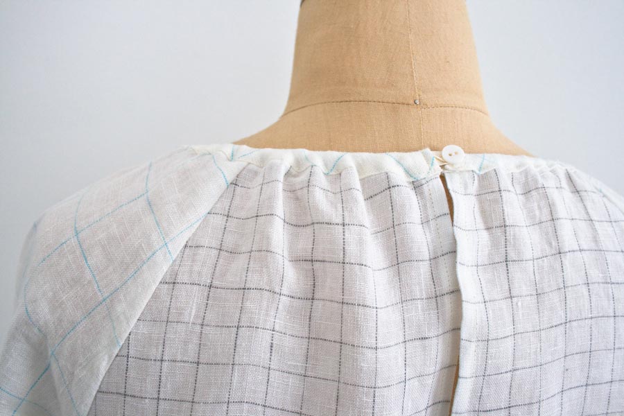 Sewn Raglan Shirt + Tunic in Linen Grid | Purl Soho