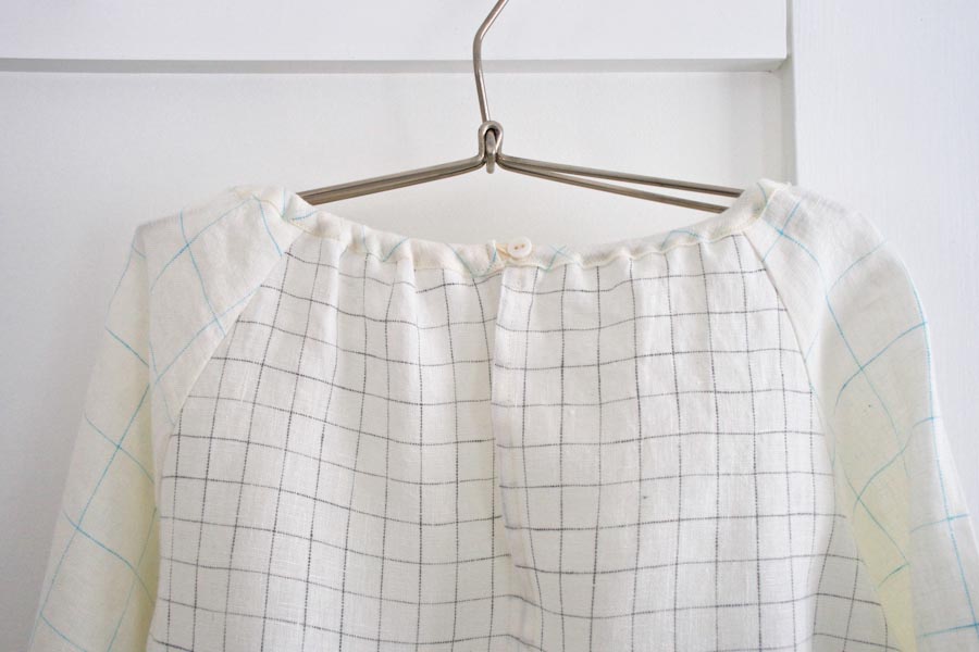 Sewn Raglan Shirt + Tunic in Linen Grid | Purl Soho