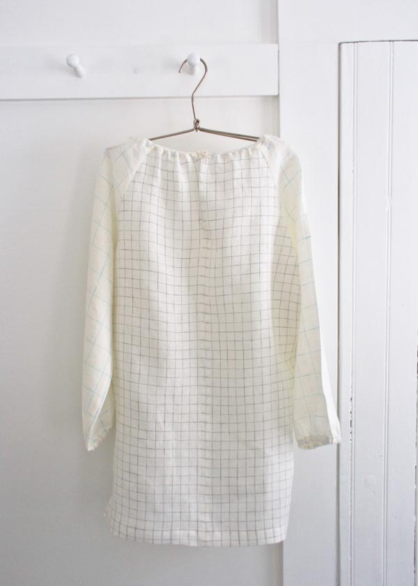 Sewn Raglan Shirt + Tunic in Linen Grid | Purl Soho
