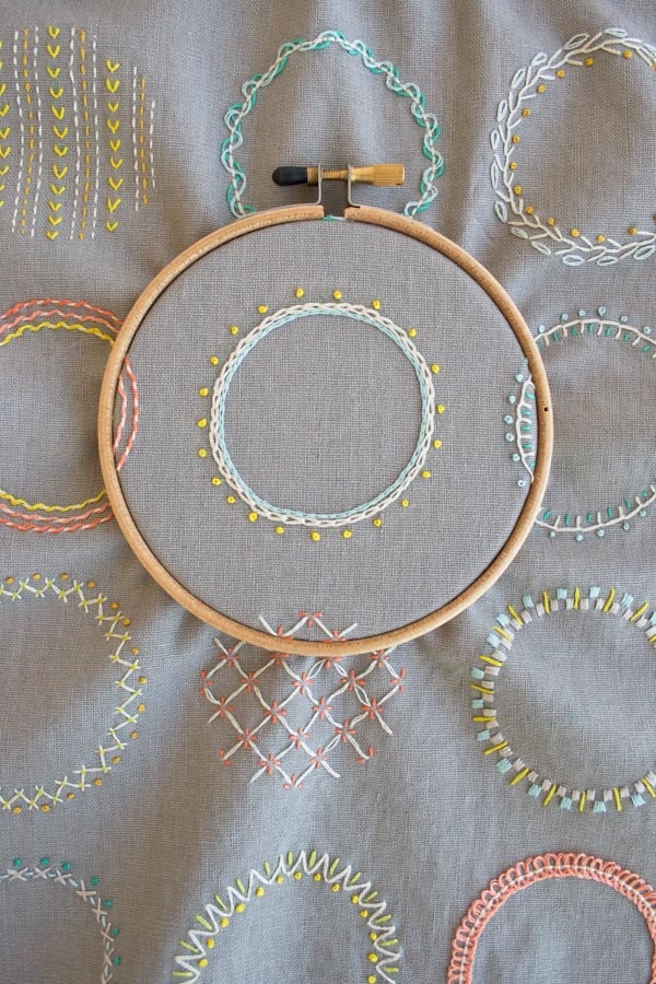 13-Stitch Practice Guide Embroidery Kit