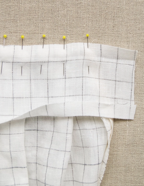 Pleated Skirt in Linen Grid | Purl Soho