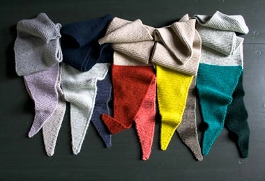 Color Tipped Scarf in New Colors + New Yarns