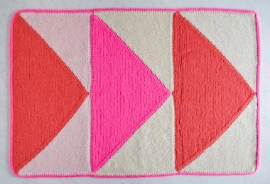 Flying Geese Knit Baby Blanket