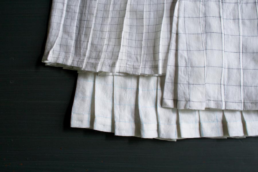 Pleated Skirt in Linen Grid | Purl Soho