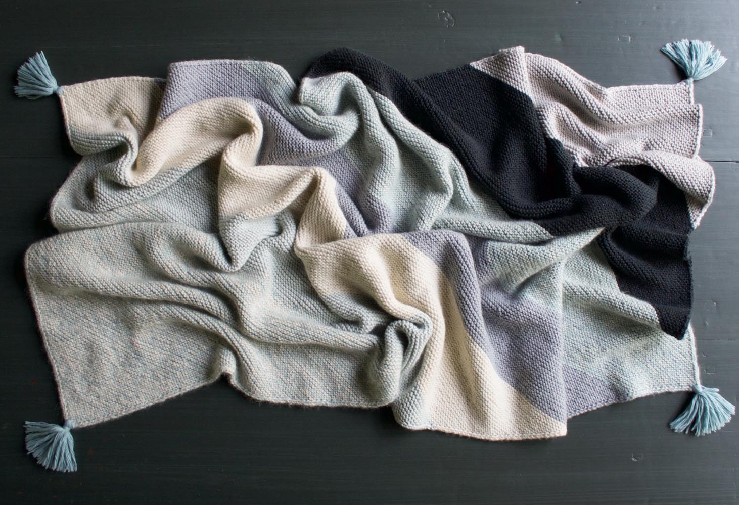 Rectangular Colorblock Bias Blanket | Purl Soho