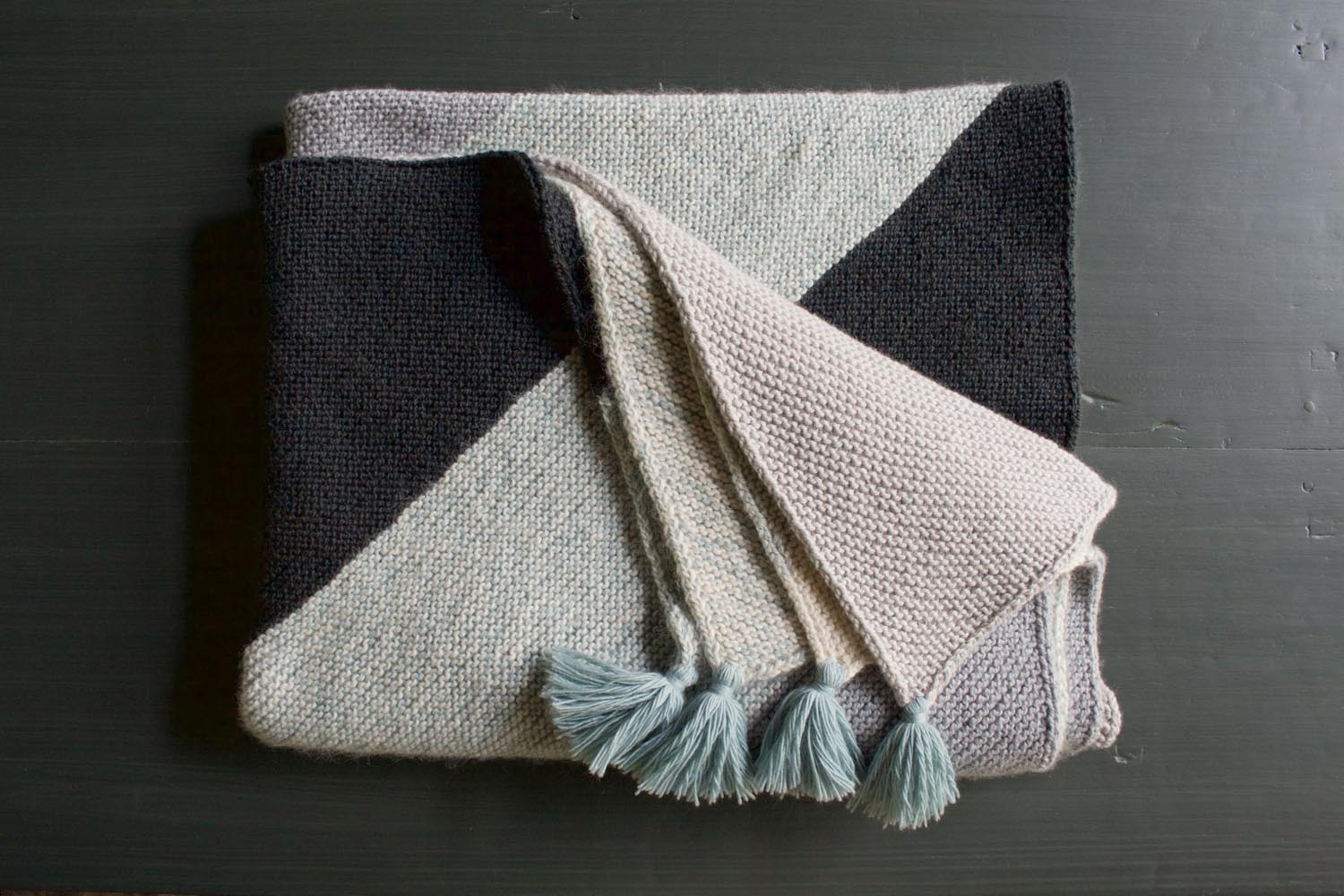 Rectangular Colorblock Bias Blanket | Purl Soho