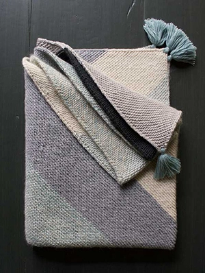 Rectangular Colorblock Bias Blanket | Purl Soho