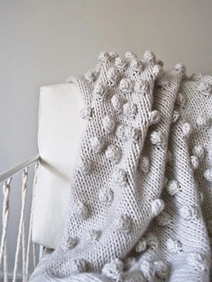 Falling Bobbles Blanket | Purl Soho