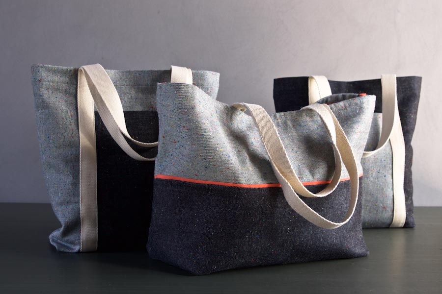 Favorite Totes in Denim with Colored Motes | Purl Soho