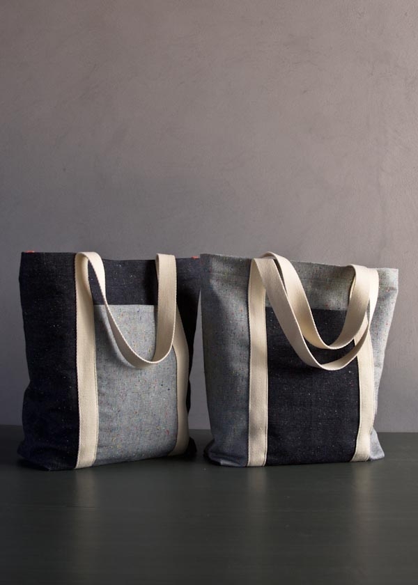 Favorite Totes in Denim with Colored Motes | Purl Soho