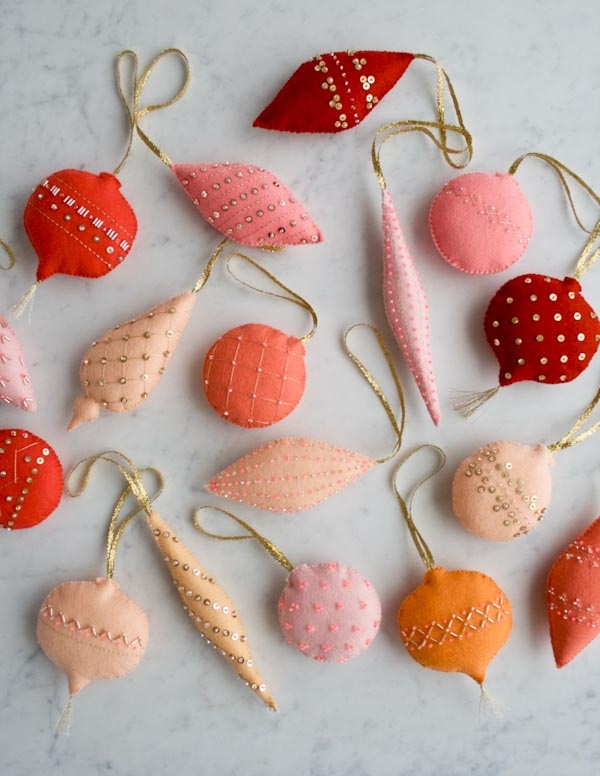 Beaded felt ornaments discount