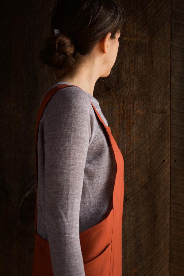 Cross Back Apron in Watercolor Linen - Purl Soho, Beautiful Yarn For  Beautiful KnittingPurl Soho