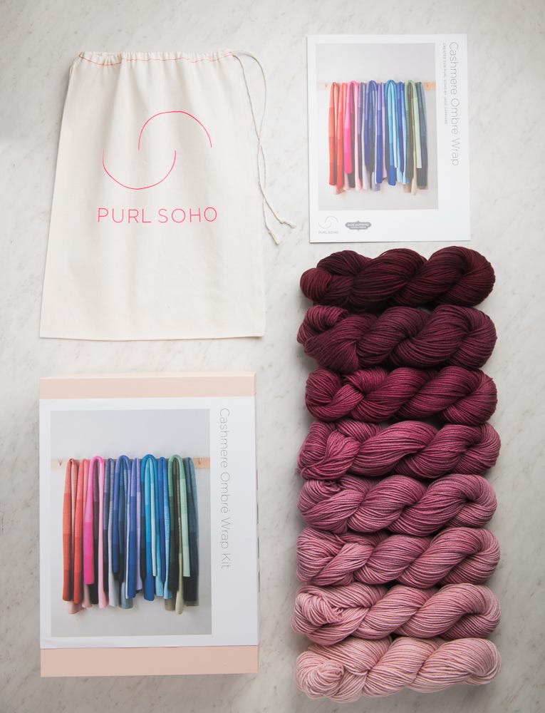 Cashmere Ombré Wrap, Now in Plum! | Purl Soho