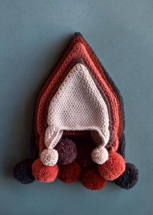 Tunisian Crochet Pointy Pom Pom Hat | Purl Soho