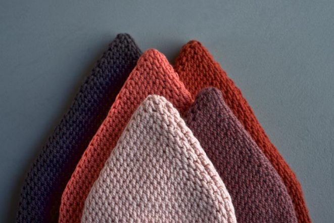 Tunisian Crochet Pointy Pom Pom Hat | Purl Soho