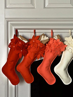 Winter Flower Christmas Stockings | Purl Soho