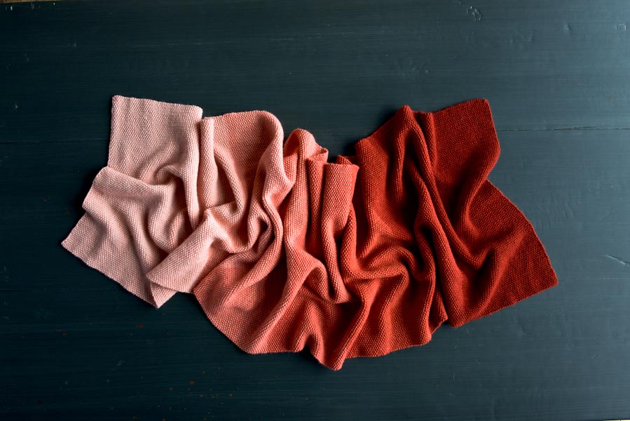 New Color! Our Cashmere Ombré Wrap in Vermilion | Purl Soho