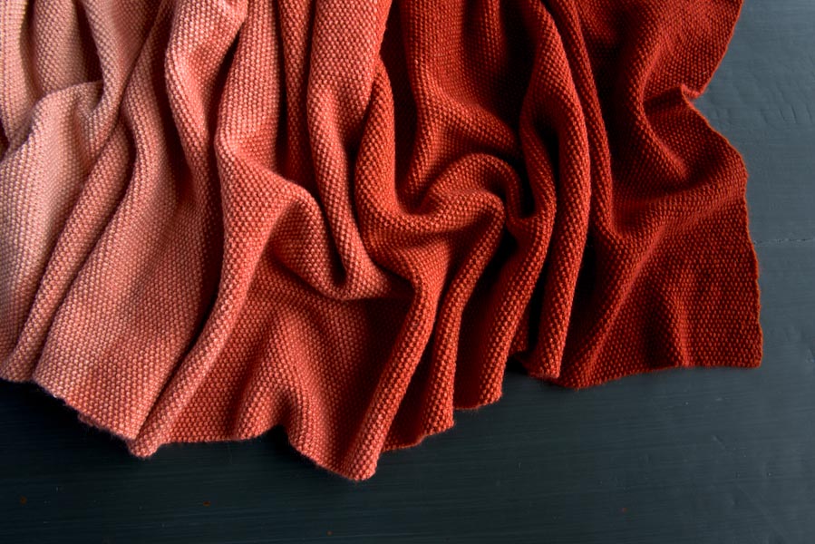 New Color! Our Cashmere Ombré Wrap in Vermilion | Purl Soho