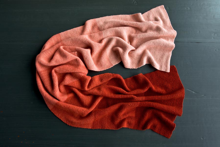 New Color! Our Cashmere Ombré Wrap in Vermilion | Purl Soho