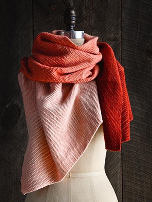 New Color! Our Cashmere Ombré Wrap in Vermilion | Purl Soho