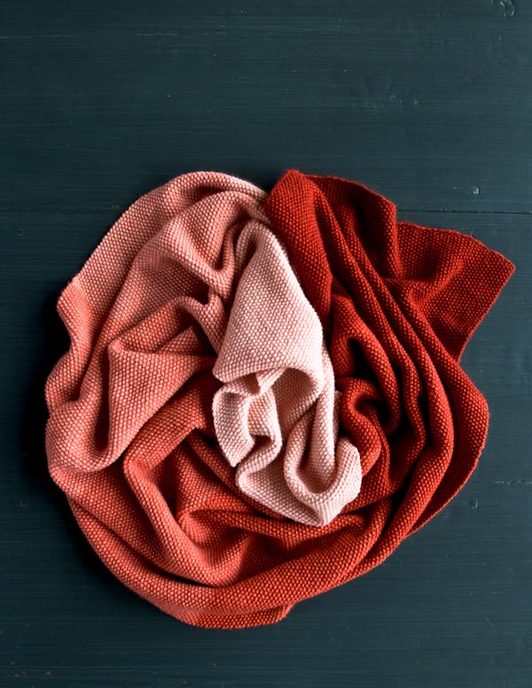 New Color! Our Cashmere Ombré Wrap in Vermilion | Purl Soho