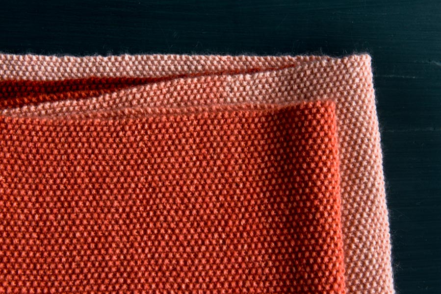 New Color! Our Cashmere Ombré Wrap in Vermilion | Purl Soho