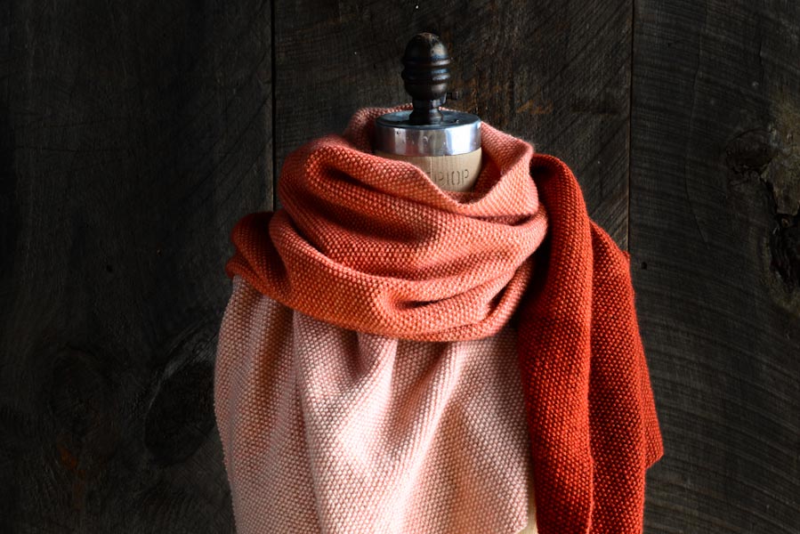 New Color! Our Cashmere Ombré Wrap in Vermilion | Purl Soho