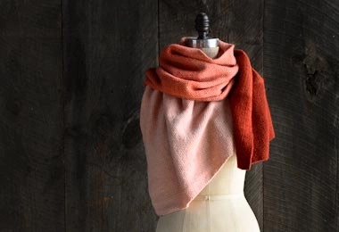 New Color! Our Cashmere Ombré Wrap in Vermilion