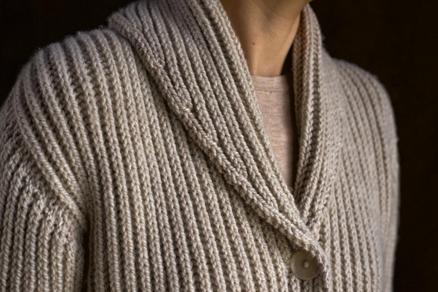 Top-Down Shawl Collar Cardigan - Purl Soho | Beautiful Yarn For