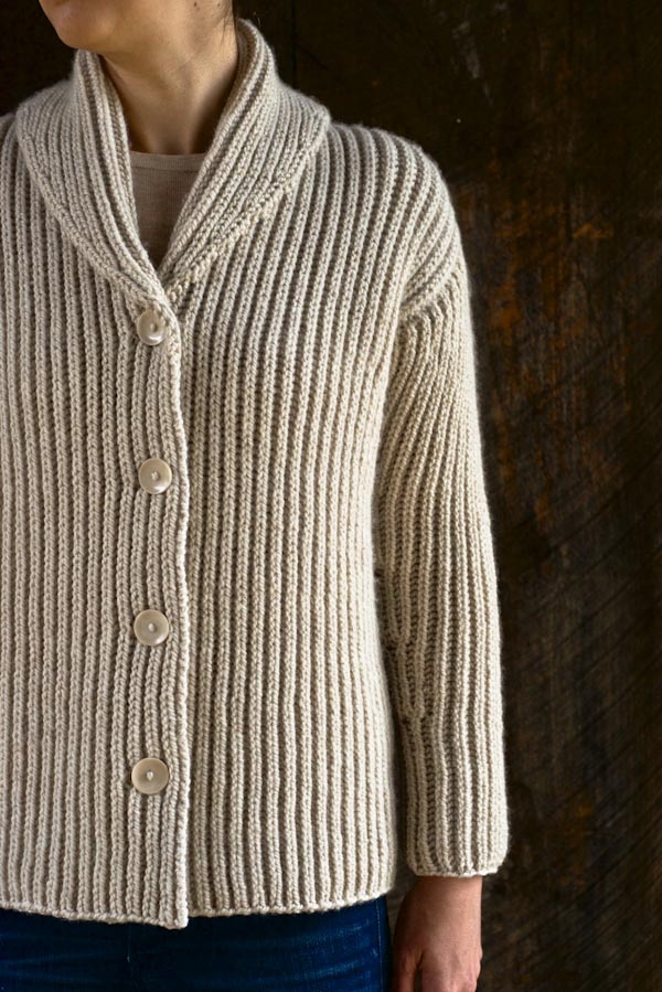 Shawl Collar Cardigan Free Knitting Pattern + Tutorial