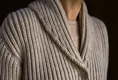 Top-Down Shawl Collar Cardigan