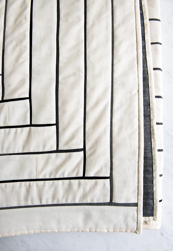 Fine Line Log Cabin Quilt | Purl Soho