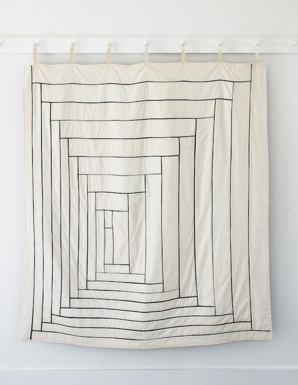 Fine Line Log Cabin Quilt | Purl Soho