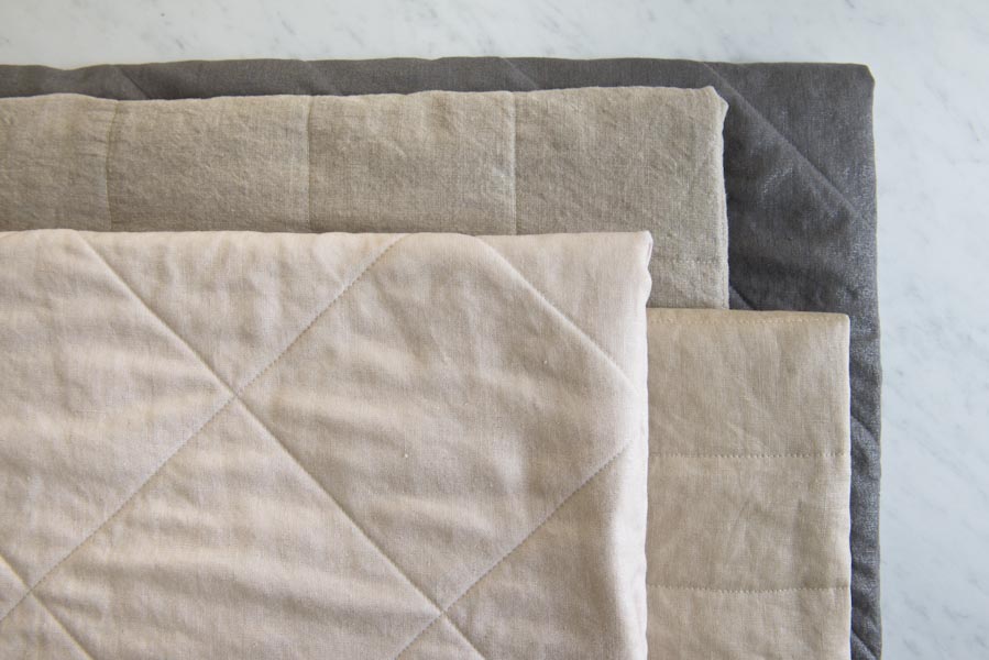 Wholecloth Quilts in Mineral Linen | Purl Soho