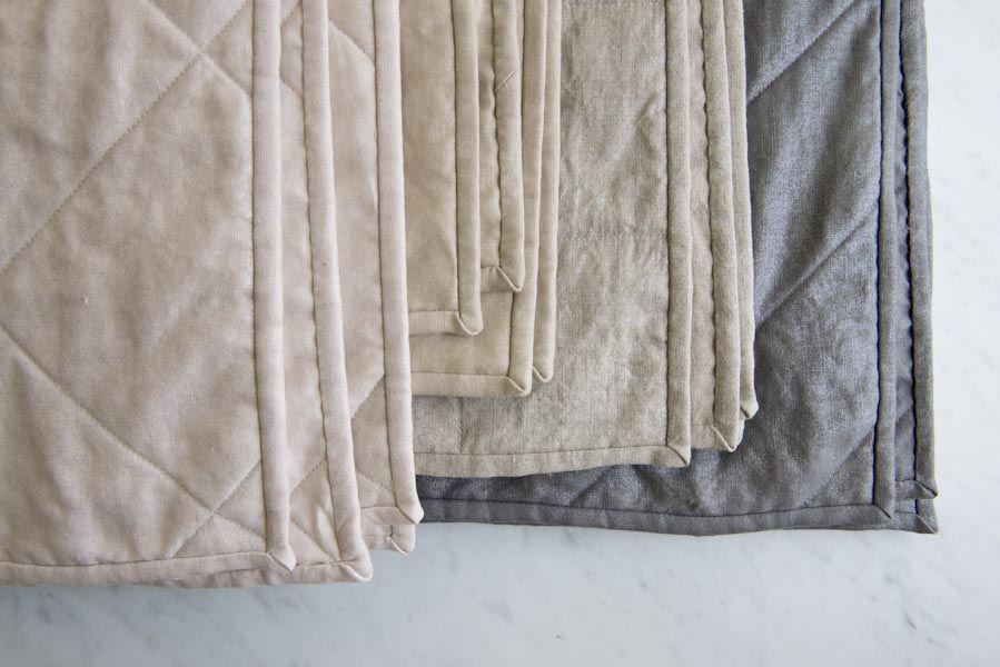 Wholecloth Quilts in Mineral Linen | Purl Soho