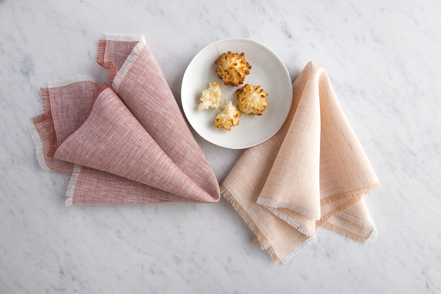 Fringed Napkins in Watercolor Linen | Purl Soho