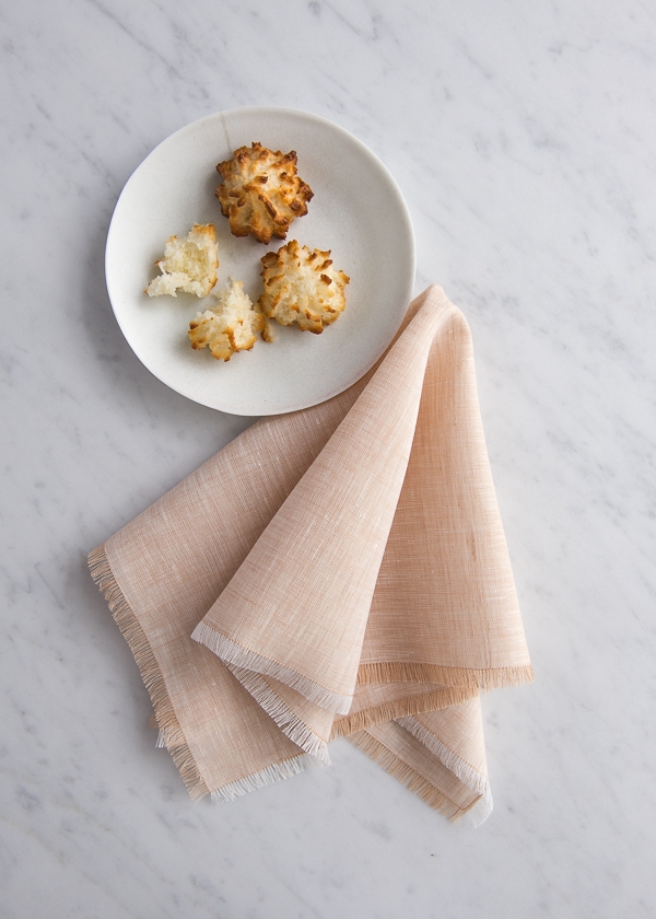 Fringed Napkins in Watercolor Linen | Purl Soho