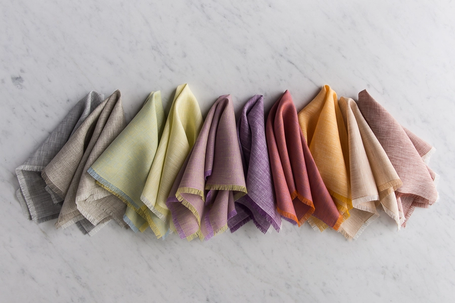 Fringed Napkins in Watercolor Linen | Purl Soho