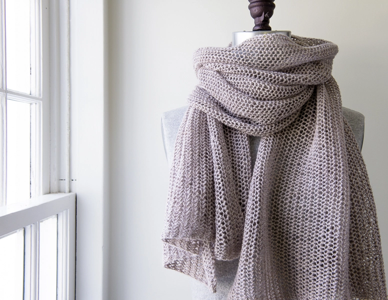 Open Air Wrap in Linen Quill | Purl Soho