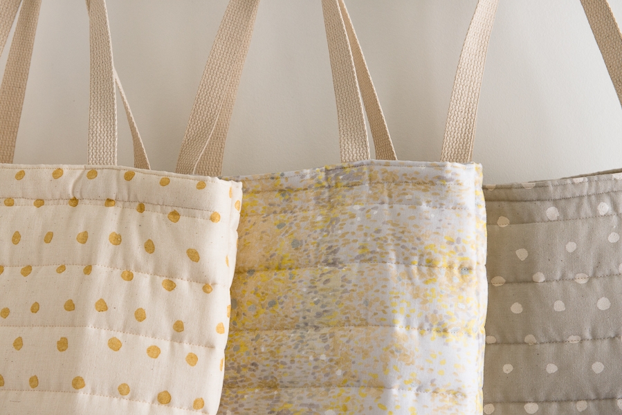 Puffy Tote in Nani Iro’s Quilted Double Gauze | Purl Soho