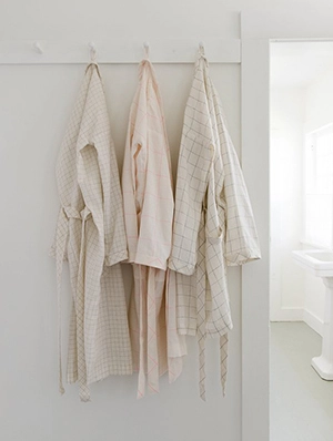 Women’s Robe in Linen Grid | Purl Soho