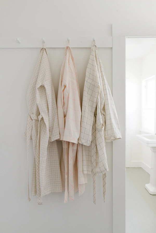 Women’s Robe in Linen Grid | Purl Soho